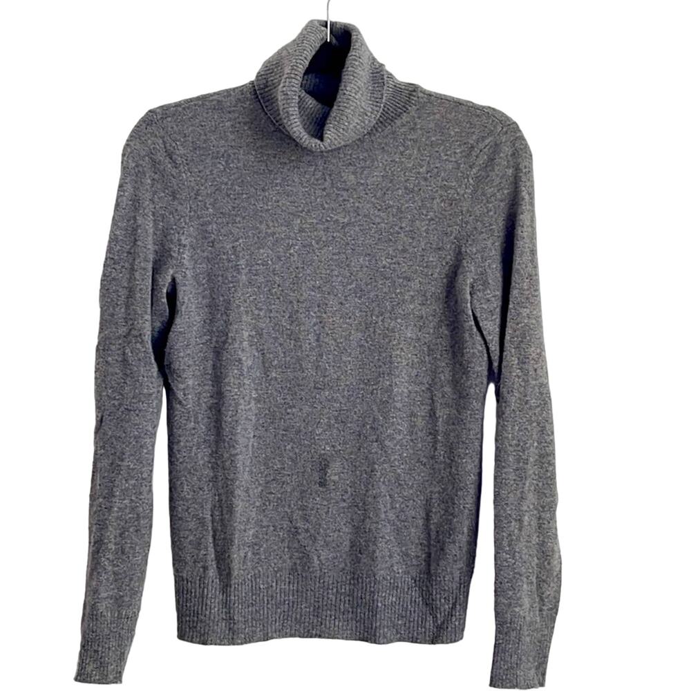 Saks FIfth Avenue 100% cashmere turtleneck fine knit sweater sz S